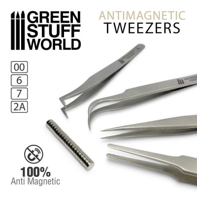 100% Anti-magnetic QUARTZ Tweezers SET