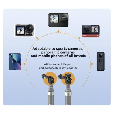 Prodlužující selfie tyč na kameru Insta360 X3 / X2 / One RS (1,2m)