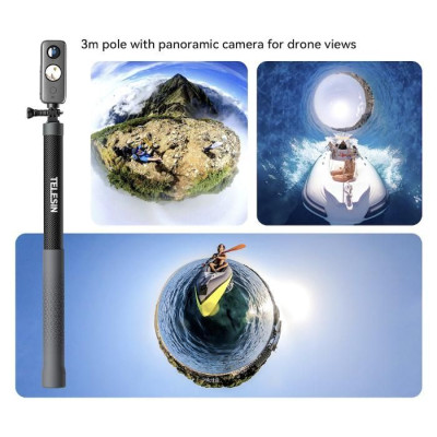 Prodlužující selfie tyč na kameru Insta360 X3 / X2 / One RS (3m)