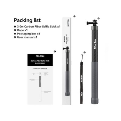 Prodlužující selfie tyč na kameru Insta360 X3 / X2 / One RS (3m)