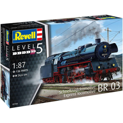 Plastic ModelKit lokomotiva 02166 - Standard express locomotive 03 class with tender (1:87)