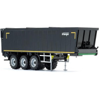 Háromtengelyes nyerges vontató Krampe SB II 30/1070 - fekete, 1:32 méretarány - tartozék Wiking 1:32 méretarányú fém traktor modellekhez. Tartalmazza a funkcionális kerékfelfüggesztést elforduló hátsó tengellyel, nyitható orr finom adagolónyílással, kihúzható állványokkal, gumikerekekkel és kerékbilinccsel. Minőségi kivitelezés fémből és műanyagból.