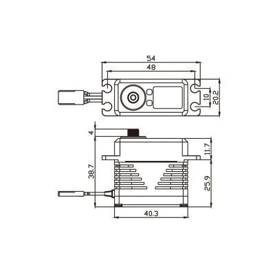 SB-2292SG BRUSHLESS HiVOLT Digitální servo (50kg-0,055s/60°)