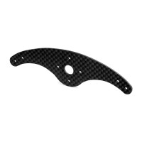 Kétkaros univerzális, ívelt karbon kar 110x31mm szervókhoz, középső furat 9 mm. A standard műanyag szervótárcsákra való csavarozáshoz.