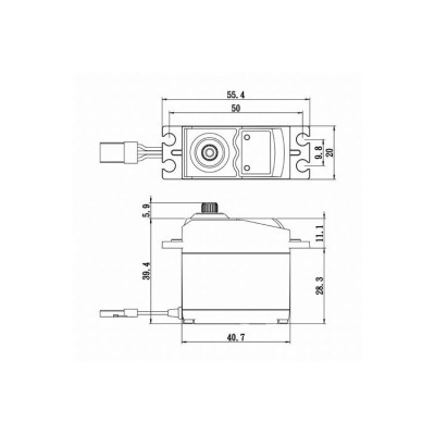 SC-0252MG+ Digitální servo (10,5kg-0,19s/60°)