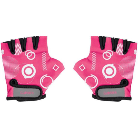 Globber - Dětské ochranné rukavičky XS Fuchsia Shapes