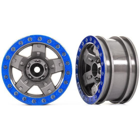 Traxxas disk 2.2" TRX-4 Sport šedý/modrý (2)