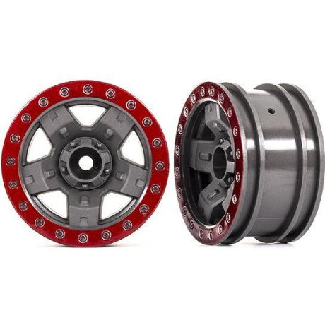 Traxxas disk 2.2" TRX-4 Sport šedý/červený (2)