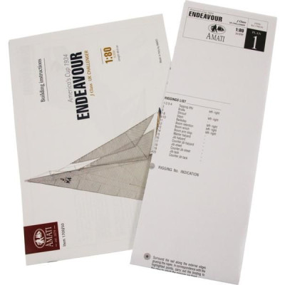 AMATI Endeavour plachetnice 1934 1:80 kit s hotovým trupem