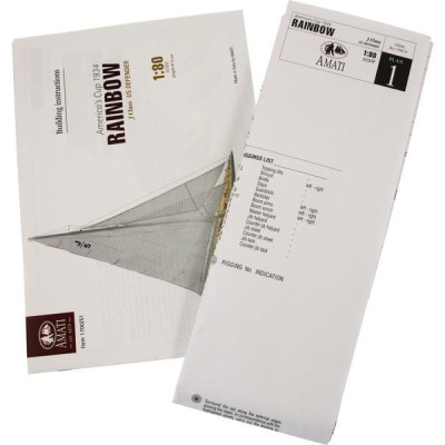 AMATI Rainbow plachetnice 1934 1:80 kit s hotovým trupem