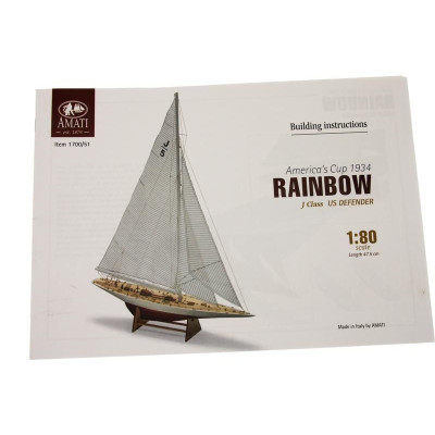 AMATI Rainbow plachetnice 1934 1:80 kit s hotovým trupem