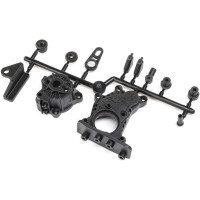 Pótalkatrész Axial LCXU sebességváltóhoz: DIG sebességváltó ágy, szervo adapter.