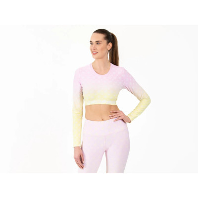 Dámsky Crop Top dlhý rukáv FIT OMBRE
