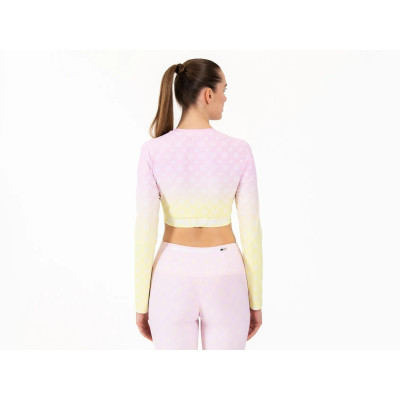 Dámsky Crop Top dlhý rukáv FIT OMBRE