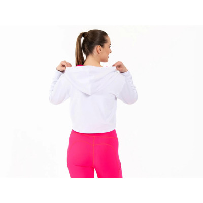 Dámska mikina krátka WHITE PINK