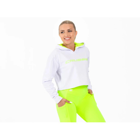 Dámska mikina krátka WHITE YELLOW