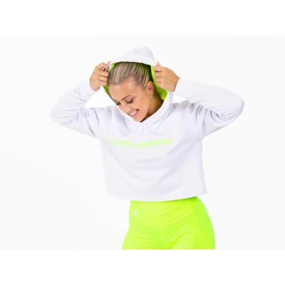 Dámska mikina krátka WHITE YELLOW