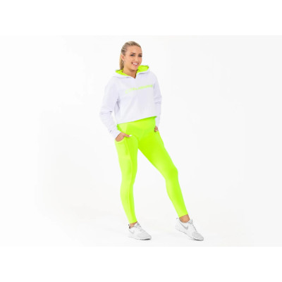 Dámska mikina krátka WHITE YELLOW