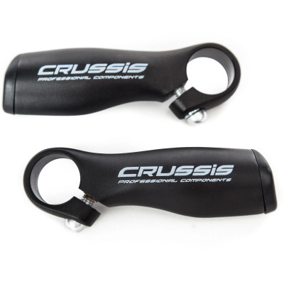 Rohy CRUSSIS 9,7cm, hliníkové, čierná mat