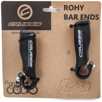 Rohy CRUSSIS 9,7cm, hliníkové, čierná mat