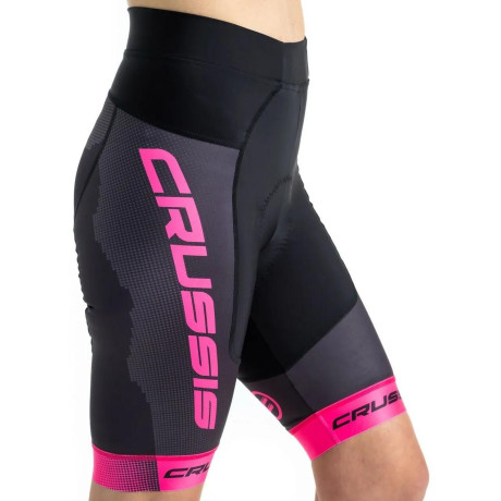 Dámske cyklistické kraťasy CRUSSIS, čierna / ružová
