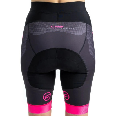 Dámske cyklistické kraťasy CRUSSIS, čierna / ružová