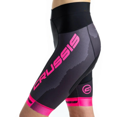 Dámske cyklistické kraťasy CRUSSIS, čierna / ružová