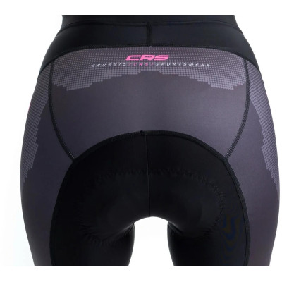 Dámske cyklistické kraťasy CRUSSIS, čierna / ružová