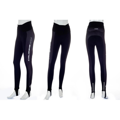 Dámske cyklistické nohavice CRUSSIS - ONE, čierna / biela