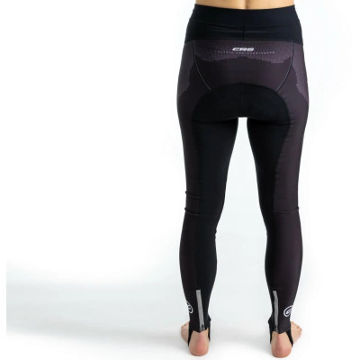 Dámske cyklistické nohavice CRUSSIS - ONE, čierna / biela