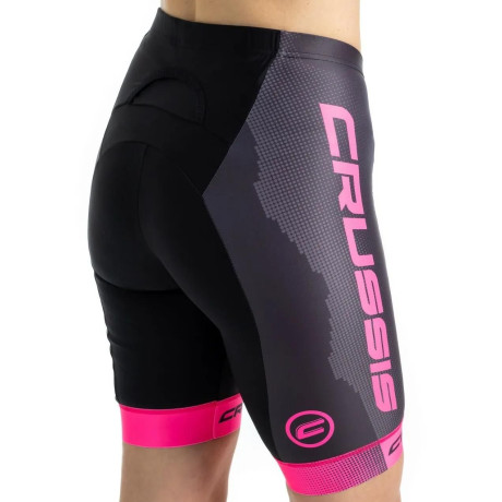 Dámske elastické kraťasy CRUSSIS, čierna / ružová