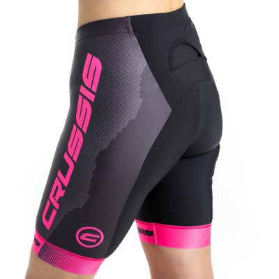 Dámske elastické kraťasy CRUSSIS, čierna / ružová