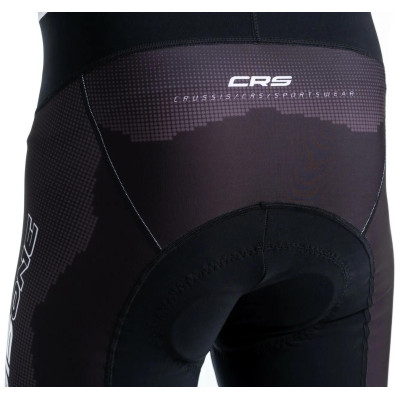 Cyklistické kraťasy s trakmi CRUSSIS - ONE, černá/bílá