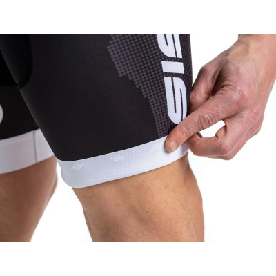 Cyklistické kraťasy s trakmi CRUSSIS - ONE, černá/bílá