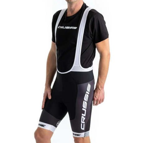 Cyklistické kraťasy se šlemi CRUSSIS - ONE, černá/bílá
