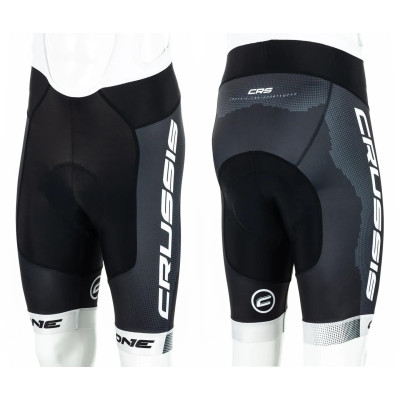 Cyklistické kraťasy se šlemi CRUSSIS - ONE, černá/bílá