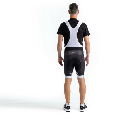 Cyklistické kraťasy se šlemi CRUSSIS - ONE, černá/bílá