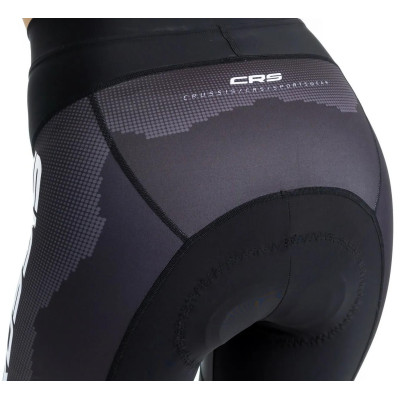Dámské cyklistické kraťasy CRUSSIS - ONE, černá/bílá