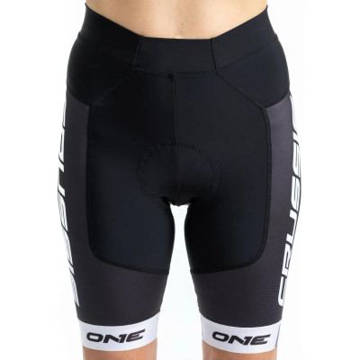 Dámské cyklistické kraťasy CRUSSIS - ONE, černá/bílá