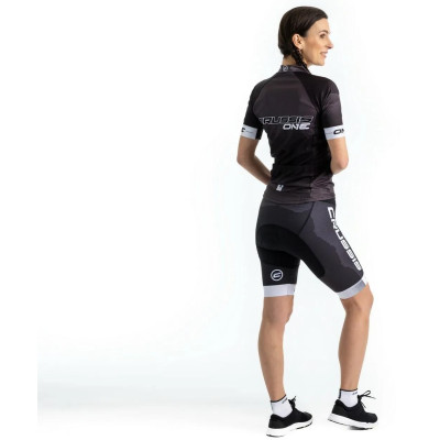 Dámské cyklistické kraťasy CRUSSIS - ONE, černá/bílá