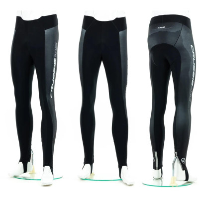 Cyklistické kalhoty se šlemi CRUSSIS - ONE, černá/bílá