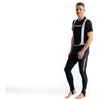 Cyklistické kalhoty se šlemi CRUSSIS - ONE, černá/bílá