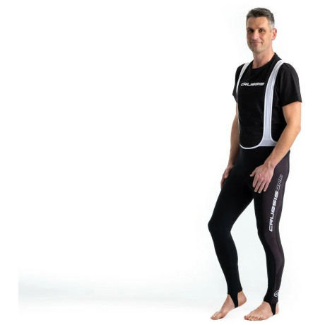 Cyklistické kalhoty se šlemi CRUSSIS - ONE, černá/bílá