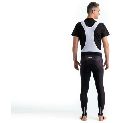 Cyklistické kalhoty se šlemi CRUSSIS - ONE, černá/bílá