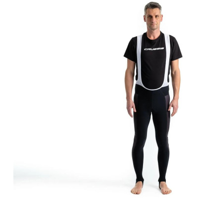 Cyklistické kalhoty se šlemi CRUSSIS - ONE, černá/bílá