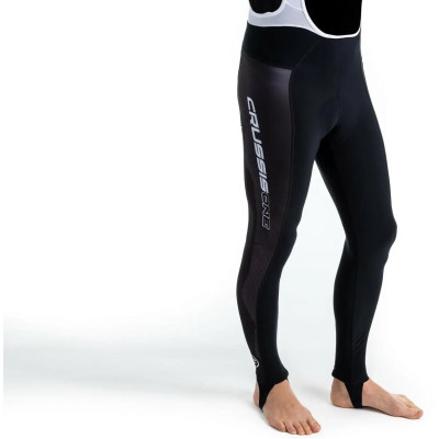 Cyklistické kalhoty se šlemi CRUSSIS - ONE, černá/bílá