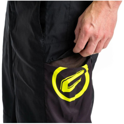 Cyklistické kraťasy CRUSSIS volné, černá/žlutá