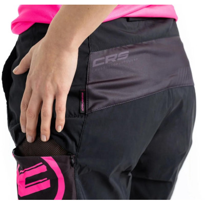 Dámské cyklistické kraťasy CRUSSIS volné, černá/růžová