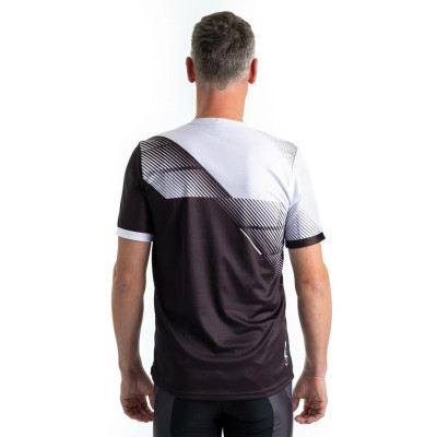 Sportovní tričko CRUSSIS - ONE, krátký rukáv, černá/bílá