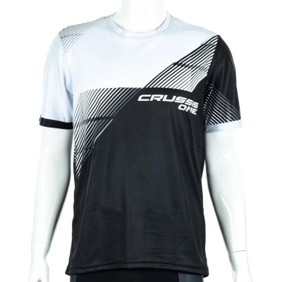Sportovní tričko CRUSSIS - ONE, krátký rukáv, černá/bílá